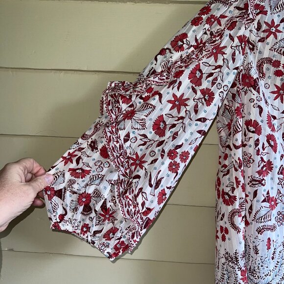 ULLA JOHNSON Azalea Blouse in Cream Floral - Picture 11 of 16